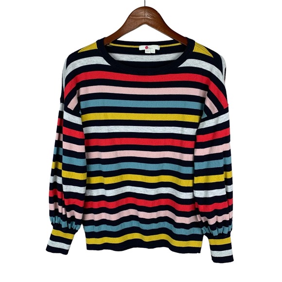 Boden Sweaters - Boden Muriel Jumper Sweater Pullover Rainbow Stripe Wool Blend Women's M